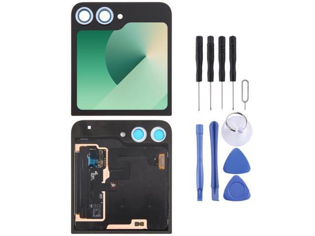 For Samsung Galaxy Z Flip6 SM-F741B Original LCD Secondary Screen Digitizer Full Assembly with Camera Lens Cover (Blue) Black