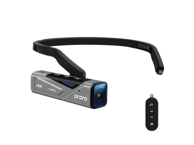 ORDRO EP7 4K Head-Mounted Auto Focus Live Video Smart Sports Camera, Style:With 