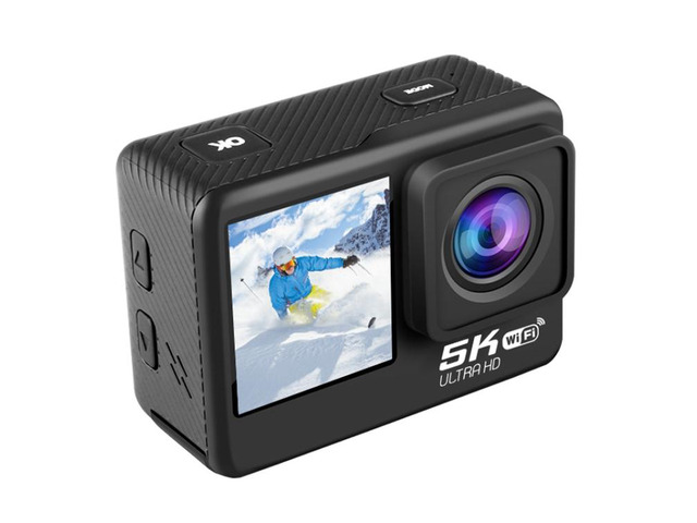 5K/30FPS WIFI HD Anti-Shake Remote Touch Dual-Screen IP68 Waterproof Sports Came