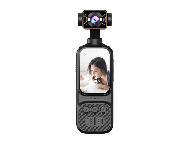 Handheld Vlog Camera With 270-Degree Motorized Rotatable Lens 2.0 Inch Screen Pocket Video Recorder WiFi Sports Action Cam DV07-4K