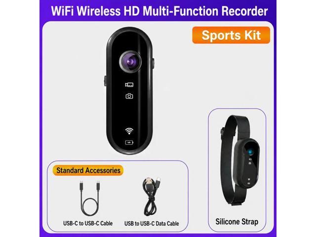 Mini Magnetic Action Camera 1080P Wearable Body Cam With Wi-Fi App, EIS Sports Kit