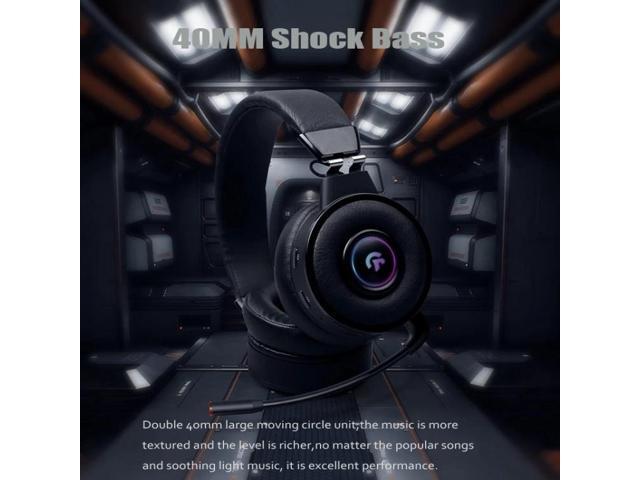 Kingkong Bluetooth Wireless RGB Luminous Gaming Headset with Mic Support TF/FM Radio