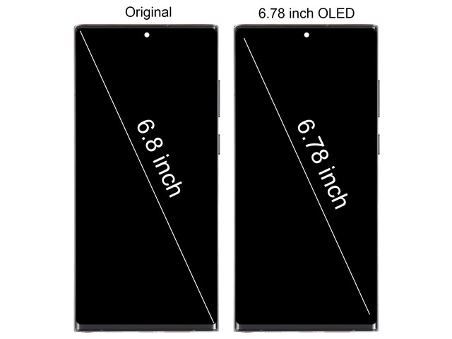 For Samsung Galaxy S22 Ultra 5G SM-S908U US Edition 6.78 inch OLED LCD Screen Digitizer Full Assembly with Frame (Black)