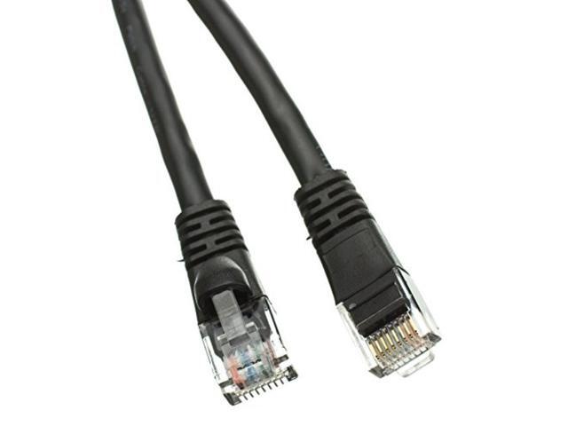 Cat5e Black Ethernet Patch Cable Snagless/Molded Boot 14 Foot