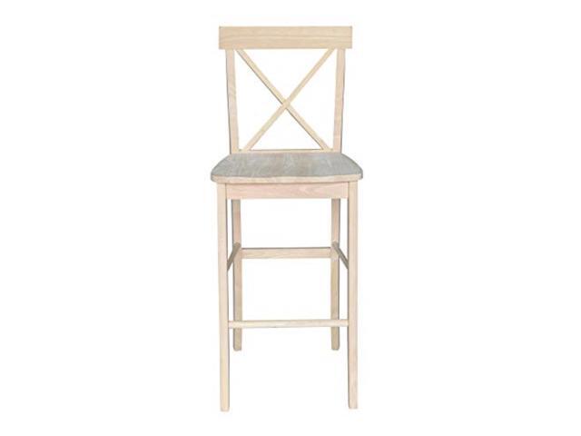 International concepts X- Back Stool, 29-Inch SH, Unfinished