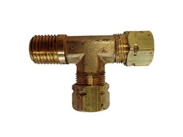 uflex Male Run T-Fitting - 3/8' x 3/8' Tube x 1/4' NPT