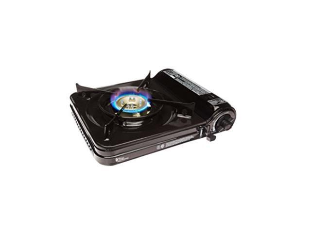 Sterno 50106 Portable Butane Stove with Piezo Electronic Ignition and Adjustable Flame 9000 BTU Black