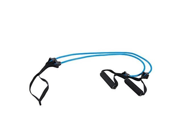 Power Systems Double Cords are V-Shaped with 2 Padded Handles and 1 Anchor Resistance Band Level: Heavy Light Blue 36 Inches (84655)