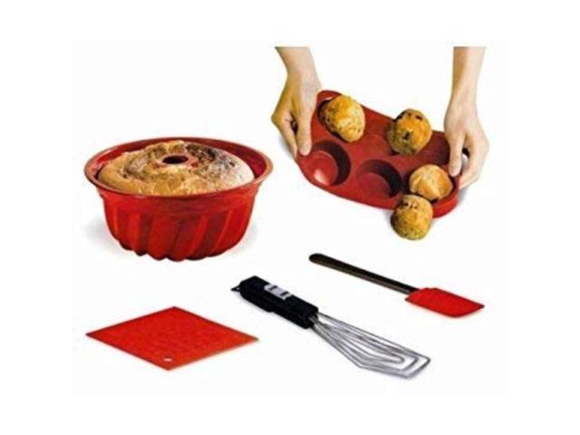 Photos - Toaster handy trends 5 piece silicone bake ware set nonstick 5 piece baking cookwa