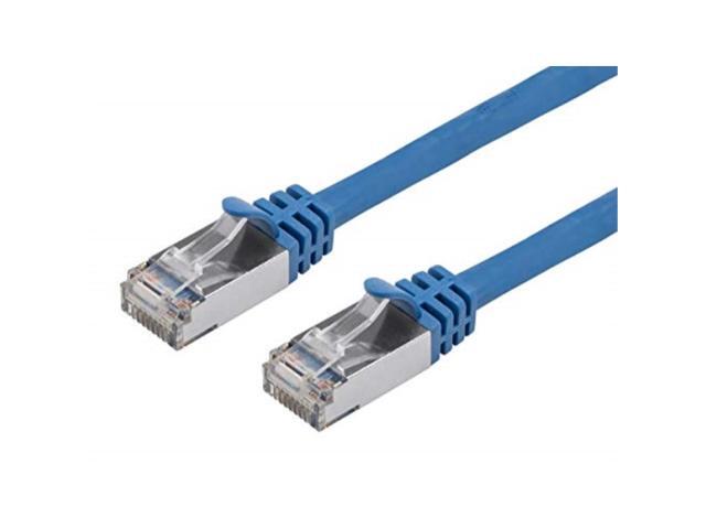 Monoprice Cat7 Ethernet Patch Cable - 25 feet - Blue Flexboot RJ45 Stranded 600Mhz S/FTP CMX Pure Bare Copper Wire 26AWG - Entegrade Series