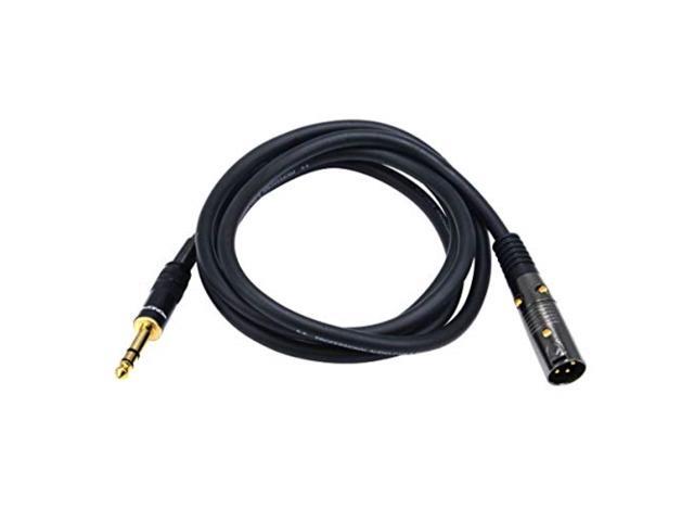 Monoprice 6ft Premier Series XLR Male to 1/4in TRS Male Cable, 16AWG (Gold Plated)