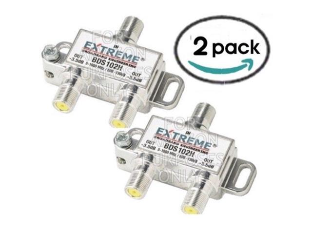 Cable TV Amps BDS102H 1GHz Coax Male to Female Cable Splitter with Mounting Screws 2 Pack - image 2