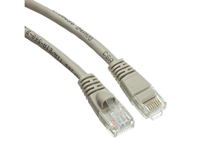 Cat5e Gray Ethernet Patch Cable Snagless/Molded Boot 75 Foot