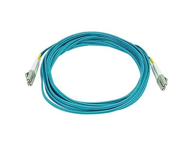 Monoprice Fiber Optic Cable - 5 Meter - Aqua LC to LC, OM3, 50/125 Type, Multi Mode, 10Gb, Duplex