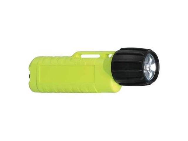PACIFIC HELMETS 510001 Safety Yellow LED Handheld Flashlight, Alkaline AA, 110lm