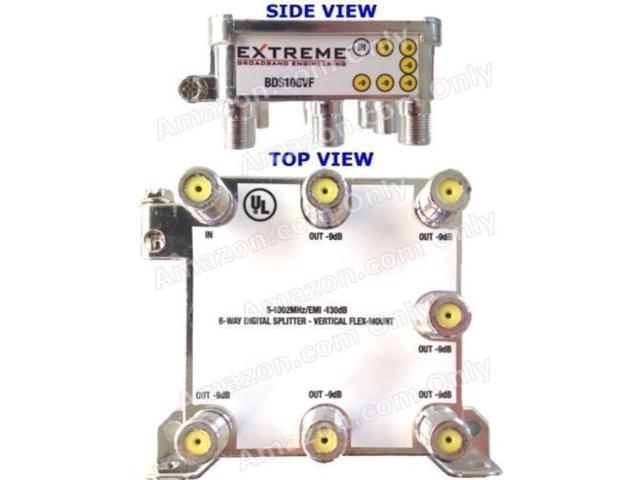 EXTREME 6 WAY BALANCED HD DIGITAL 1GHz HIGH PERFORMANCE COAX CABLE SPLITTER - BDS106VF - image 4