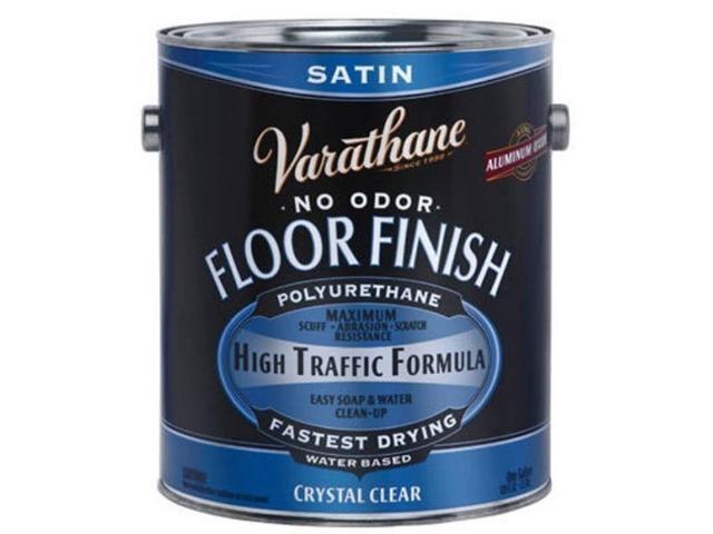 Varathane 230231 Water-Based Floor Finish Paint, 1 gal Can, 400 - 500 sq-ft/gal, Crystal Clear, Mild
