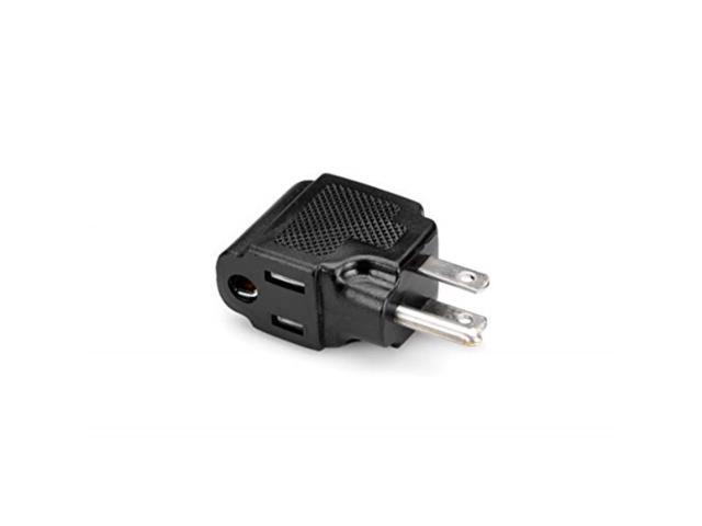 Hosa PWA-486 Right-Angle Power Adaptor, NEMA 5-15R to NEMA 5-15P