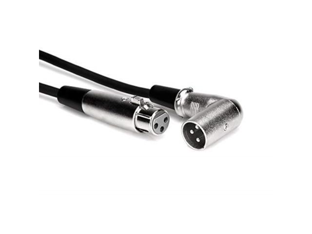 Hosa Technology Balanced Interconnect, XLR3F to Right-angle XLR3M, 1.5 ft