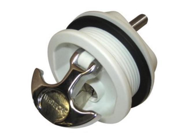 WHITECAP T-HANDLE LATCH CP ZAMAC/WHITE NYLON LOCKING S-226WC