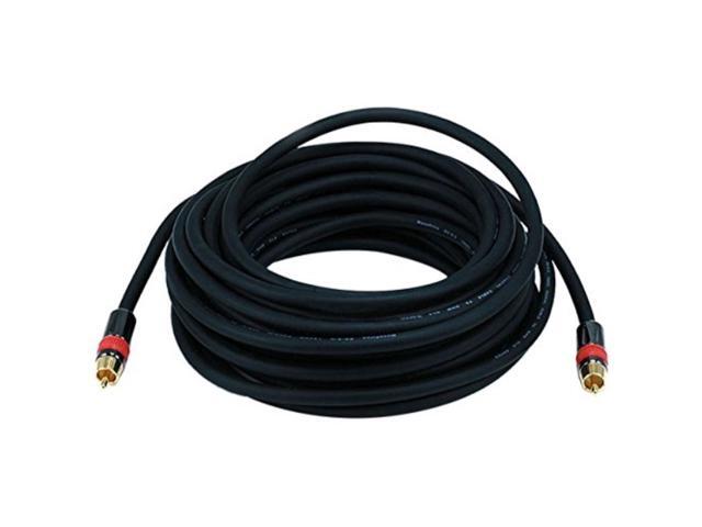 Monoprice High-quality Coaxial Audio/Video Cable - 35 Feet - Black RCA CL2 Rated, RG6/U 75ohm (for S/PDIF, Digital Coax, Subwoofer & Composite