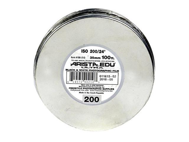 Arista EDU Ultra 200 B & W Negative Film, 35mm Roll Film, 100' Roll #190210