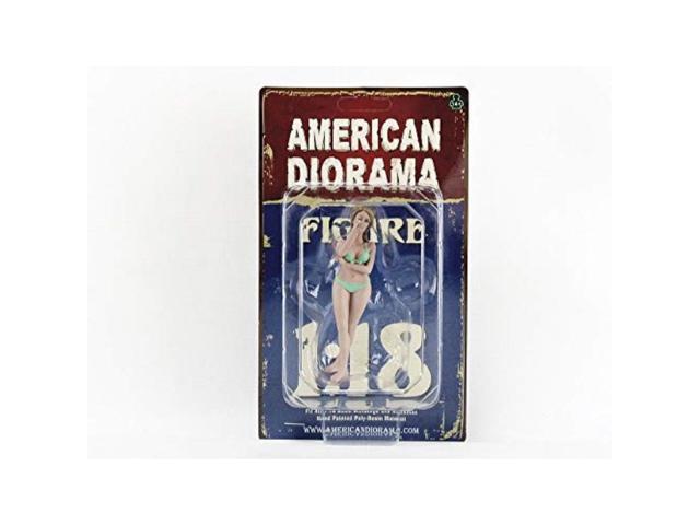 August Bikini Calendar Girl Figurine for 1/18 Scale Models by American Diorama