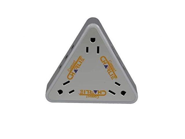 Connect Charlie 12- in-1 Surge Protector & USB Charger (Silver)