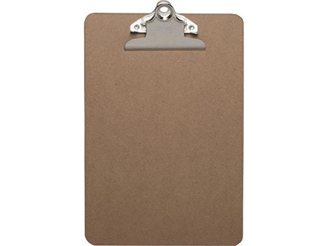 Business Source Clipboard w/ Standard Metal Clip 6'x9' Brown 16506