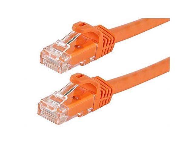 Monoprice Cat6 Ethernet Patch Cable - 5 Feet - Orange Network Internet Cord - Snagless RJ45, Stranded, 550Mhz, UTP, Pure Bare Copper Wire, 24AWG.