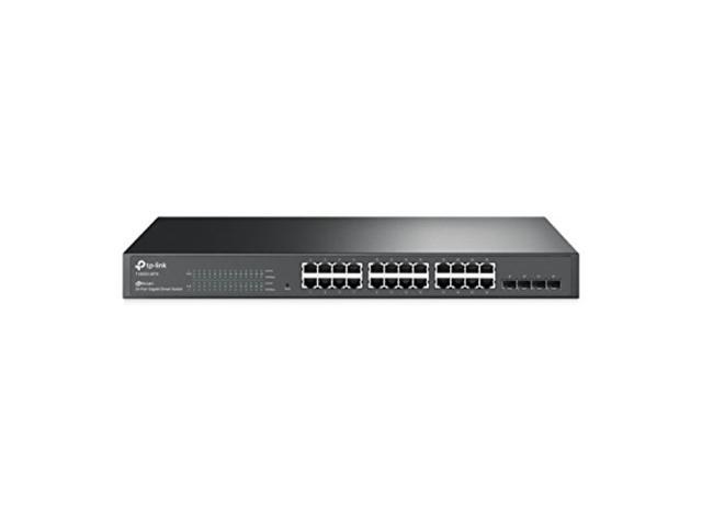 TP-Link 24 Port Gigabit Switch Smart Managed Switch w/ 4 SFP Slots Rackmount Limited Lifetime Protection Support L2/L3/L4 QoS, IGMP and...