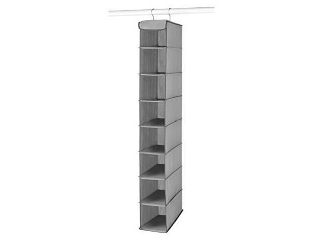 Whitmor Hanging Shoe Shelves - 8 Section - closet Organizer - grey