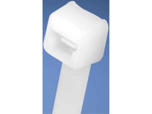 PANDUIT PLT1M-M Cable Tie, 4 in L, 4 in Max Bundle Dia., Natural, Nylon 6/6, 18