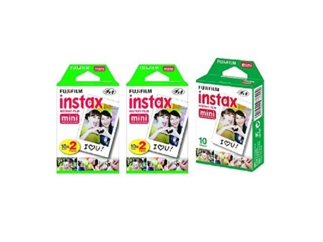Fujifilm Instax Mini Instant Film, 5 Pack BUNDLE Includes Qty 2 Instax Mini Twin 10 Sheets x 2 packs = 40 Sheets + Instax Mini Single 10 Sheets:...