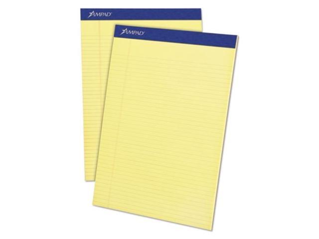 Ampad 20215 Mead Legal Ruled Pad, 8 1/2 X 11, Canary, 50 Sheets, 4 Pads/Pack