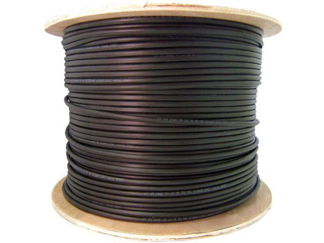 12 Fiber Indoor/Outdoor Fiber Optic Cable, Multimode 50/125 OM3, Plenum Rated, Black, Spool, 1000ft