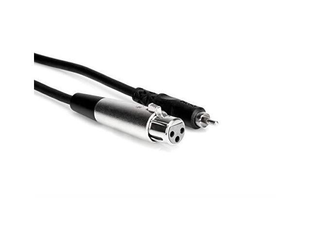 HOSA XLR (F) - RCA, 5ft.* THESE UNBALANCED CABLES ARE WIRED PIN-2-TO-TIP, PINS-3 & 1-TO-SLEEVE (GND).
