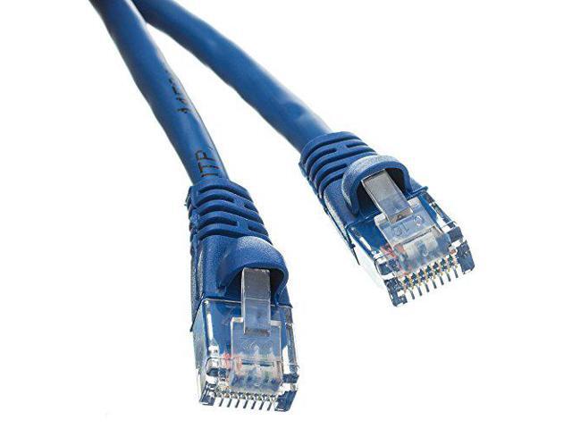 Cat5e Ethernet Patch Cable, Snagless/Molded Boot, 3 foot - Blue