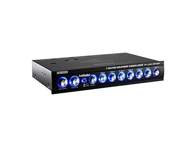 Audiopipe EQ-709X 7 Band 9 Volt Half DIN Parametric Graphic Car Audio Equalizer