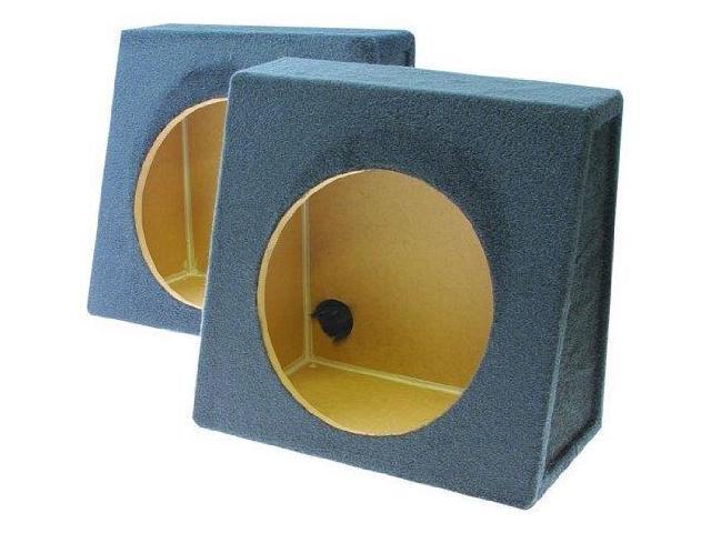 QPower QTW12 Single 12' Sealed Car Audio Subwoofer Sub Box Enclosures, Pair