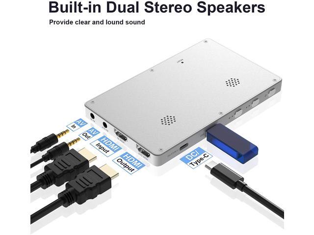 DIGITNOW HD Video Capture Box 1080P 60FPS USB 2.0 Video to Digital Converter with 5' OLED Screen, AV & HDMI Video Recorder Capture from VCR, DVD, VHS...