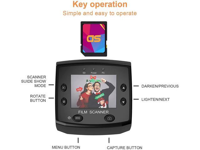 DIGITNOW 135 Film Scanner High Resolution Slide Viewer,Convert 35mm Film,Negative &Slide to Digital JPEG Save into SD Card, with Slide Mounts...