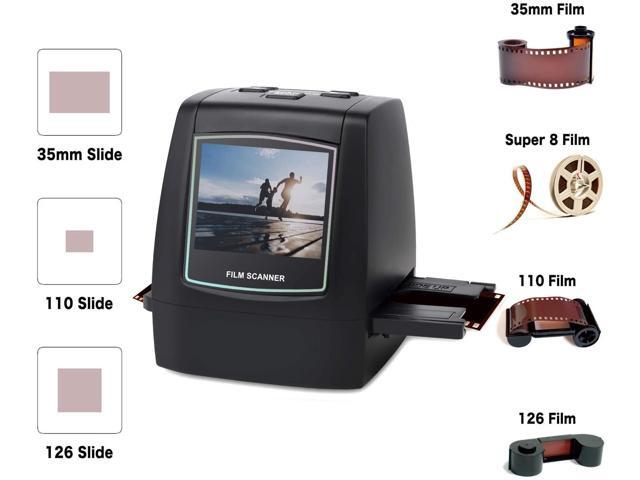 DIGITNOW Film Scanners with 22MP Converts 126KPK/135/110/Super 8 Films, Slides & Negatives All in One into Digital Photos, 2.4' LCD Screen,...