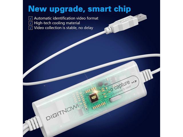 DIGITNOW USB 2.0 Video Capture Card- Pro+ Version VHS to Digital Converter 1080P 30Hz, Suitable for Mac OS, iPad, Android, WinXP/7/8/10
