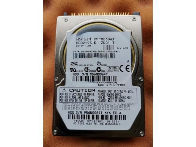For Toshiba/TOSHIBA MK4026GAX 40G 5400RPM 2.5 IDE/parallel port hard disk
