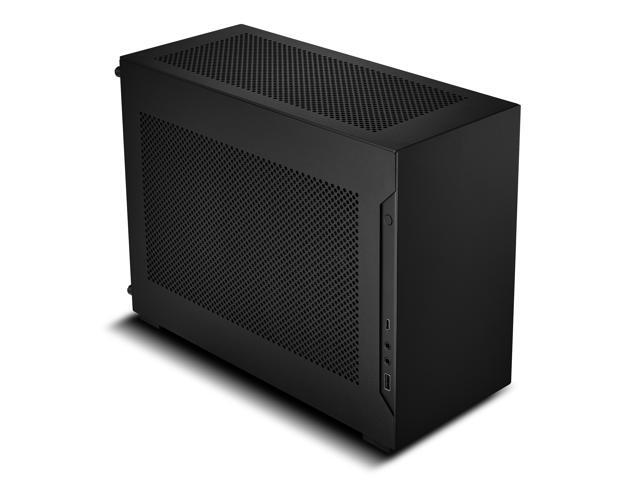 LIAN LI A4-H2O Black SPCC / Aluminum Mini-ITX Computer Case, PCI4.0 Riser Card Cable Included (A4-H2O X4)