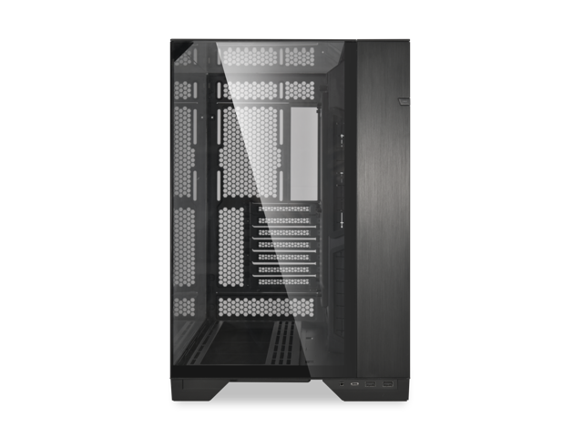 LIAN LI O11 Vision Black Aluminum / Steel / Tempered Glass ATX Mid Tower Computer Case --- O11VX