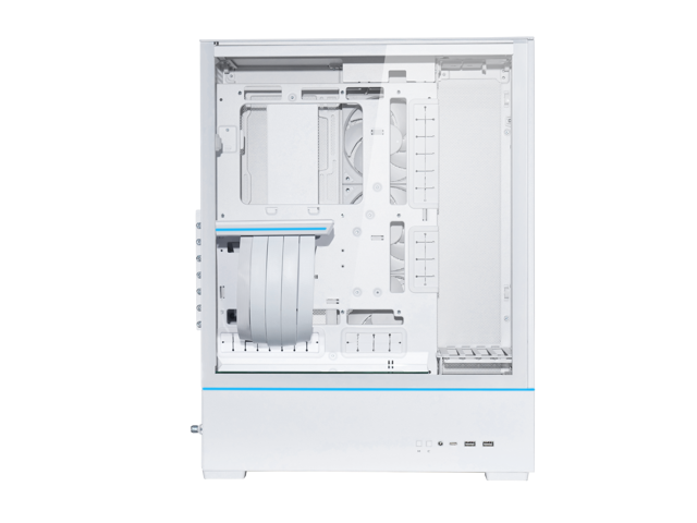 LIAN LI SUP01 White Steel / Tempered Glass ATX Mid Tower Computer Case --SUP01W