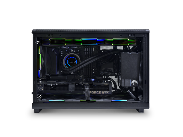 Lian Li A3-mATX PC Case - Wood Edition - Micro ATX Case - Supports 360mm AIO Cooler & 415mm GPU - Wood Front Panel - No Fans Included - Black (A3X-WD)