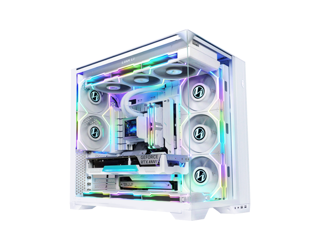 LIAN LI O11 vision compact white color Aluminum / Steel / Tempered Glass ATX Mid Tower computer Case --O11VPW
